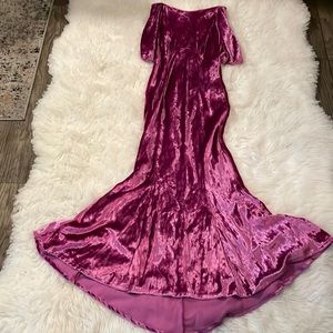 Attico - Fuchsia pink velvet dress. European cut size 38